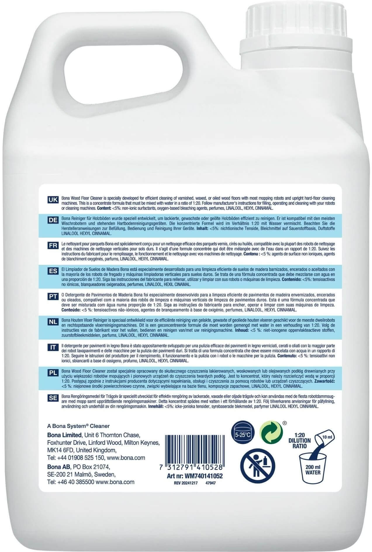 Bona® Holzbodenreiniger für Wischroboter Bona® Holzbodenreiniger für Wischroboter