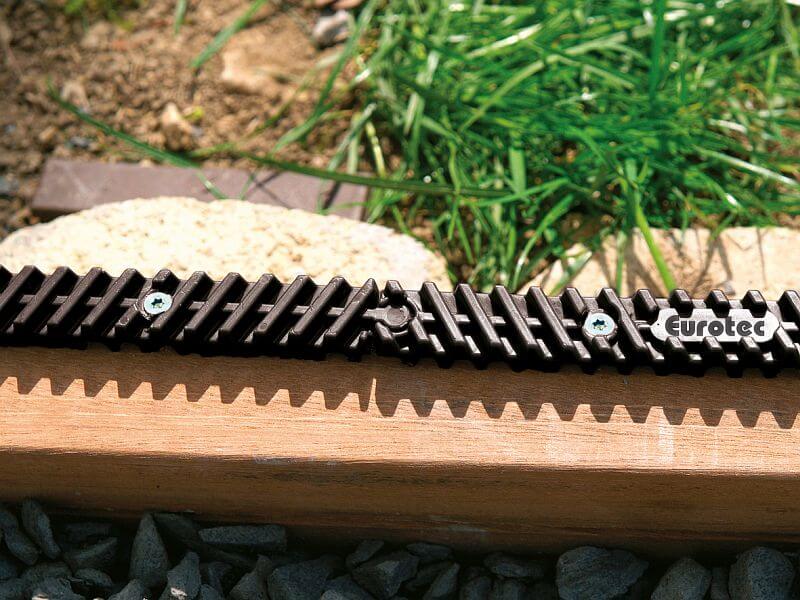 Anwendung_distaleiste Eurotec Dista-Leiste 13 x 16 x 730 mm