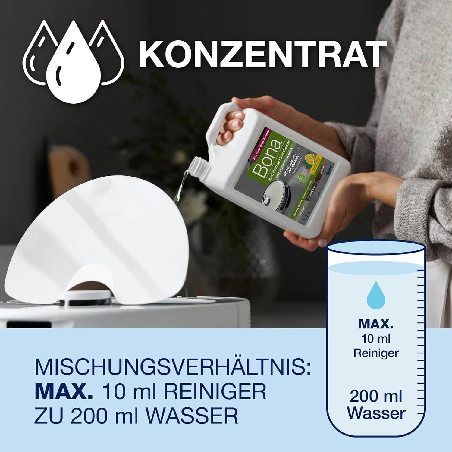 Bona® Hartbodenreiniger für Wischroboter