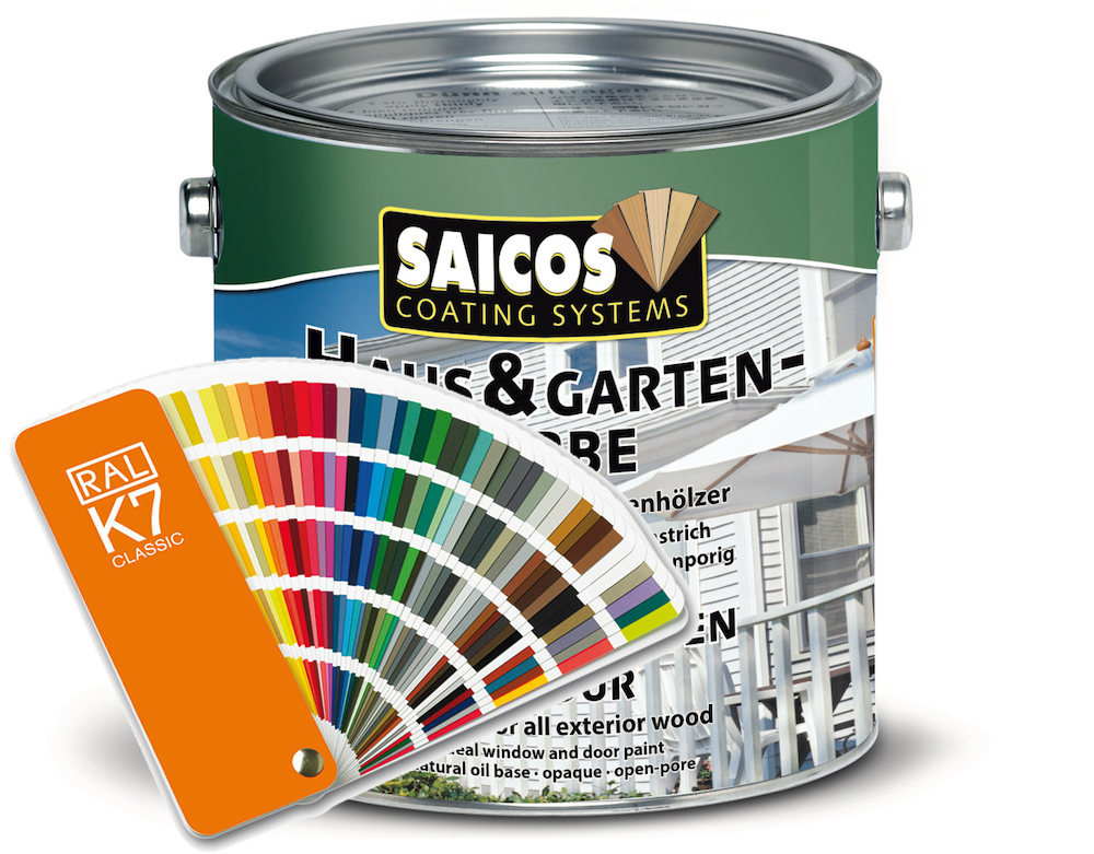 Haus-Garten-Farbe-RAL SAICOS 2,5 Liter Haus & Garten-Farbe nach RAL