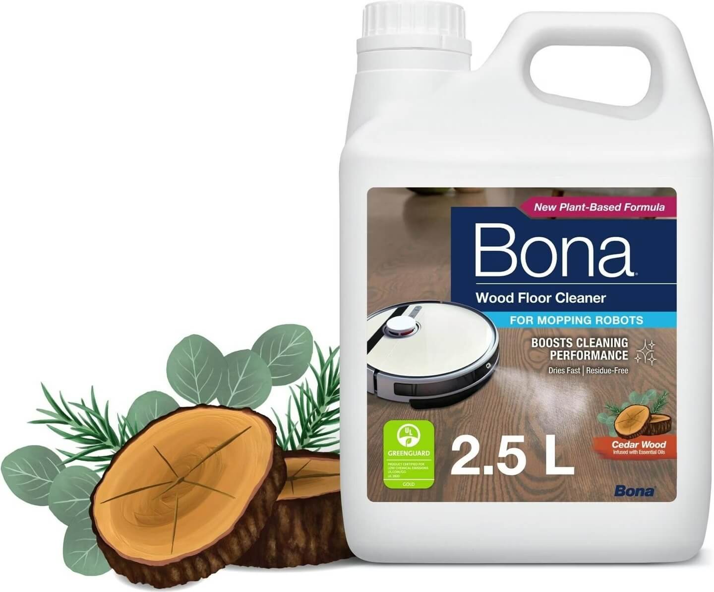 Bona® Wood Floor Cleaner for Mopping Robots 1.1 Liters 2.5 Liter Bona® Wood Floor Cleaner for Mopping Robots 1.1 Liters 2.5 Liter